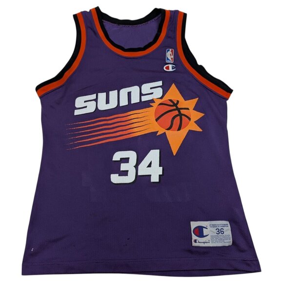 Vintage Champion Phoenix Suns Charles Barkley jersey NBA sz 36 Small 90s *READ - Picture 2 of 10